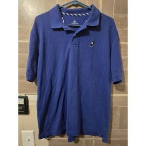 Disney Parks Mens Medium Blue Mickey Mouse Embroidered Polo Shirt SS Authentic